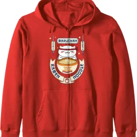 Maruchan Instant Lunch Kawaii Cat Ramen Noodle Bowl Zip Hoodie