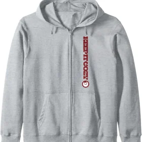 Maruchan Keep It Cozy Vertical Text Logo Zip Hoodie