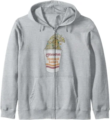 Maruchan Instant Lunch Ramen Cup Noodle Wave Logo Zip Hoodie