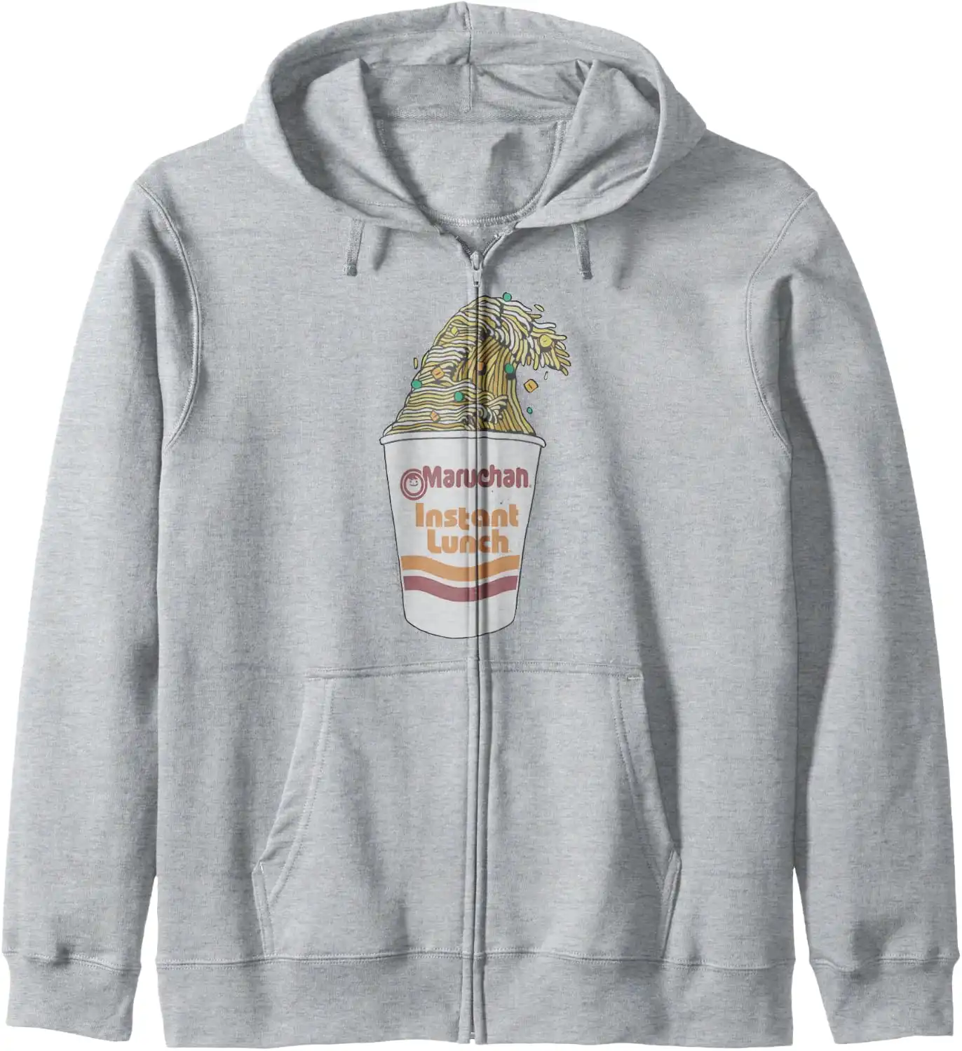 Maruchan Instant Lunch Ramen Cup Noodle Wave Logo Zip Hoodie