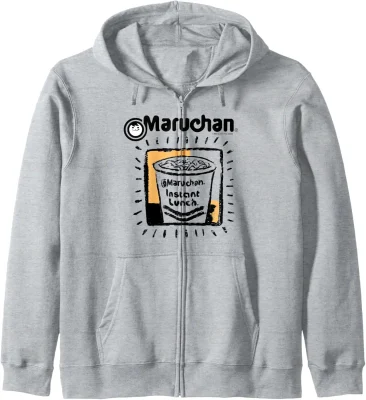 Maruchan Instant Lunch Ramen Cup Crayon Drawing Logo Zip Hoodie