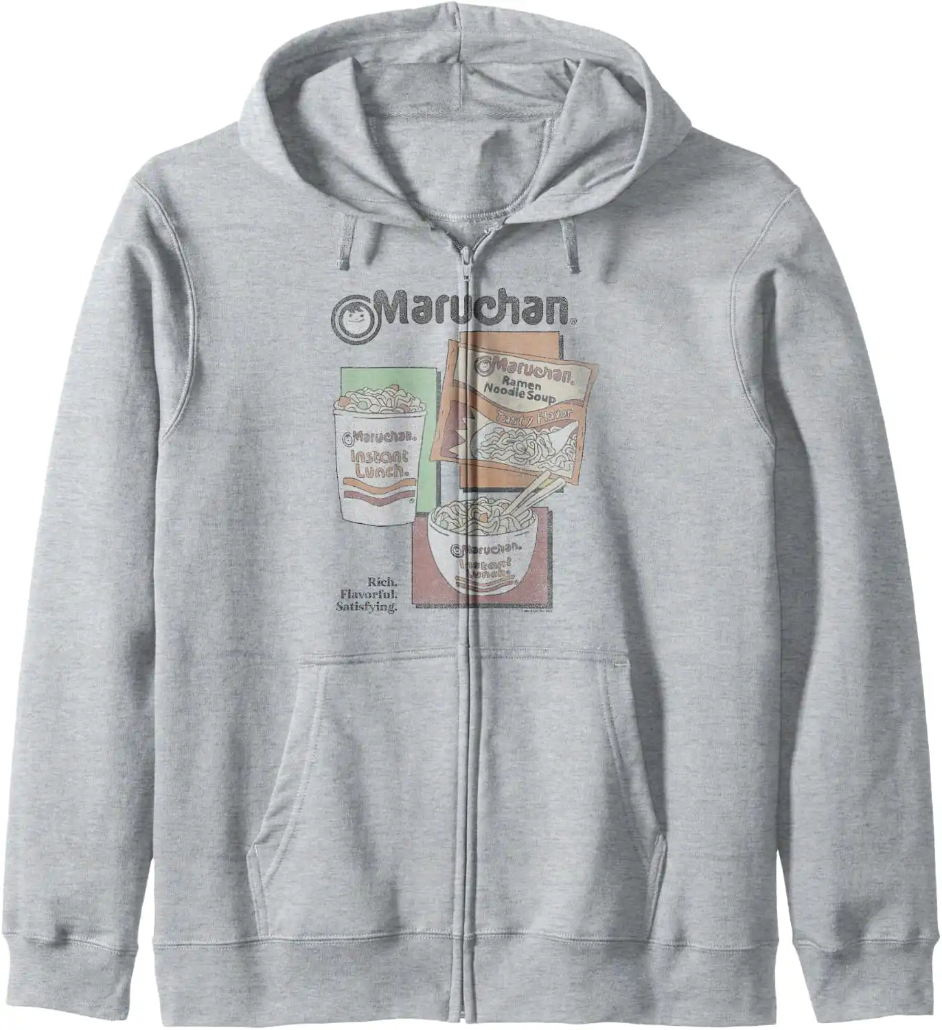 Maruchan Instant Lunch Different Presentations Panel Art Zip Hoodie
